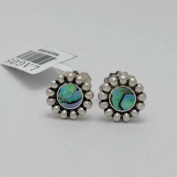 LAGOS Maya Abalone Circle Stud Earrings in Sterling Silver